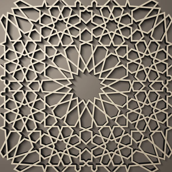 背景与3d 无缝模式的伊斯兰风格。, 阿拉伯几何东方饰品, 波斯主题 . — 图库矢量图片