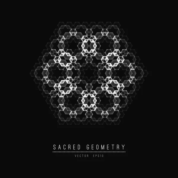 Flower of Life. Sacred Geometry. Symbol  Harmony and Balance. Vector Illustration. — Stock Vector