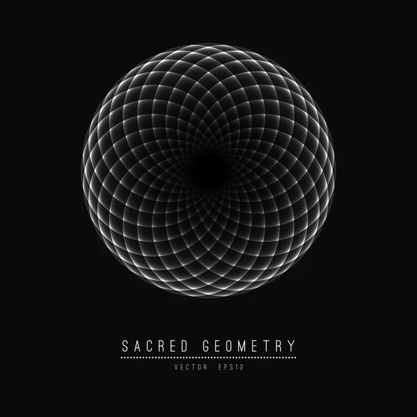 Çiçek yaşam. Kutsal geometri. Sembol uyum ve denge. Vektör çizim.