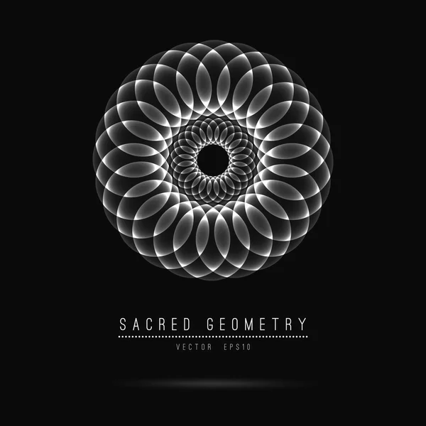 Çiçek yaşam. Kutsal geometri. Sembol uyum ve denge. Vektör çizim.