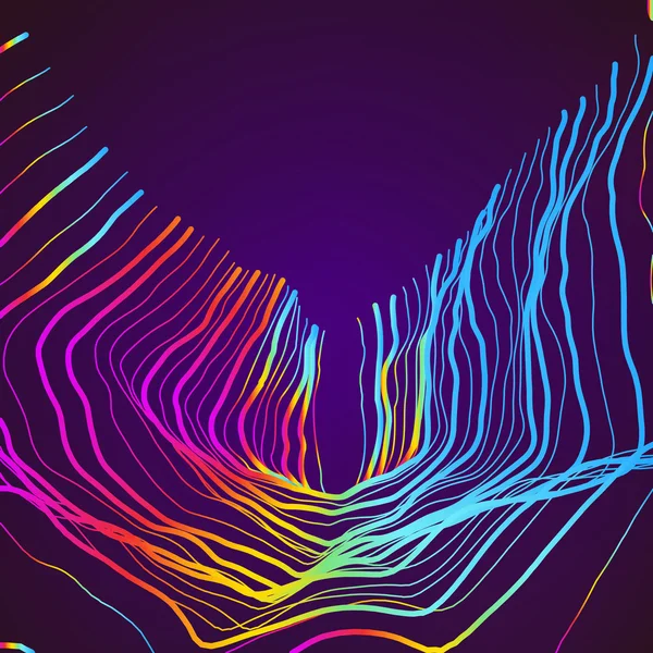 Абстрактный фон с 3D розовыми и синими линиями. Векторная иллюстрация EPS10 — стоковый вектор
