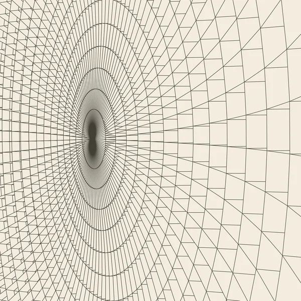 Abstrakt vektor landskap bakgrund. Nätet för cyberrymden. 3D-teknik illustration. — Stock vektor