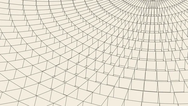 抽象ベクトルの風景背景。サイバースペース・グリッド。3D技術図. — ストックベクタ