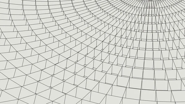 Abstrakt vektor landskap bakgrund. Nätet för cyberrymden. 3D-teknik illustration. — Stock vektor