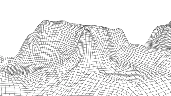 Αφηρημένο φόντο οριζόντιου πλαισίου περιγράμματος. Δίκτυο κυβερνοχώρου. απεικόνιση τεχνολογίας 3D. Ψηφιακό για παρουσιάσεις . — Φωτογραφία Αρχείου