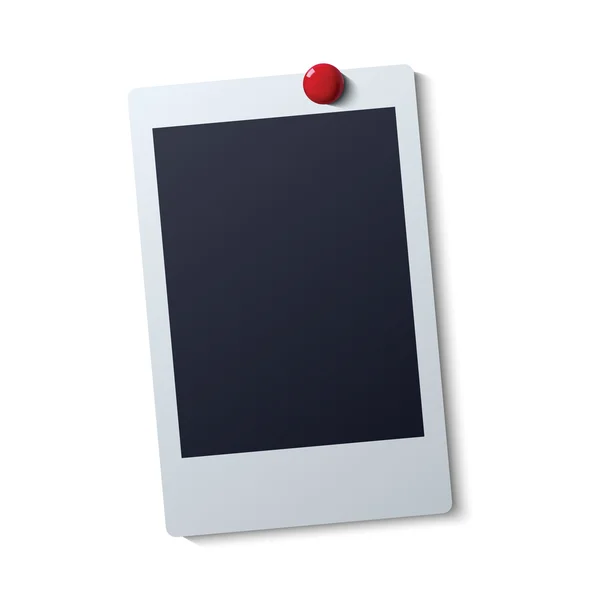 Polaroid çerçeve vektör illüstrasyon izole beyaz arka plan üzerinde. Görüntü siyah yeri olan tek an fotoğraf