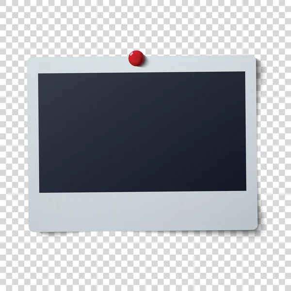 Polaroid çerçeve vektör çizim. Görüntü siyah yeri olan tek an fotoğraf