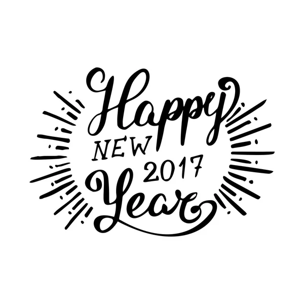 Szczęśliwego nowego roku 2017. Ilustracja wektorowa wakacje z nadpisem składu. Kaligrafia design — Wektor stockowy