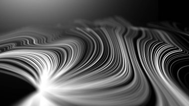 Veri teknolojisi soyut gelecek çizimi. Karanlık arka planda noktaları ve çizgileri birleştiren düşük polimerli bir şekil. 3 boyutlu görüntüleme. Büyük veri görselleştirmesi .