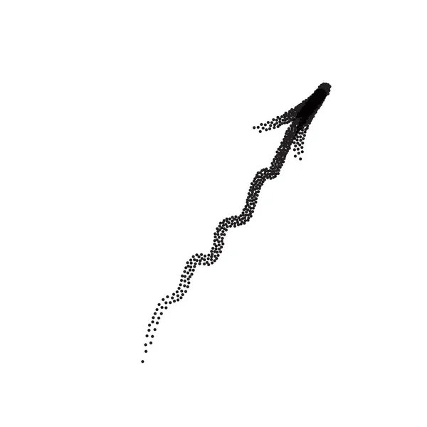 Ręcznie rysowane stipple wektor strzałki w stylu szkicu izolowane na białym tle. Ilustracja wektor strzałek ołówek. — Wektor stockowy