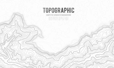 Gri, vektör topografisini belirler. Coğrafi dağ topoğrafyası vektör çizimi. Topografik doku. Arazi vektör alanı haritası. Yükseklik grafiği yükseklik çizgileri. Topografik harita