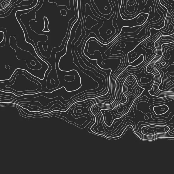 Fondo de mapa topográfico con espacio para copia. Línea topografía mapa contorno fondo, cuadrícula geográfica abstracta vector ilustración. Sendero de montaña sobre terreno . — Archivo Imágenes Vectoriales