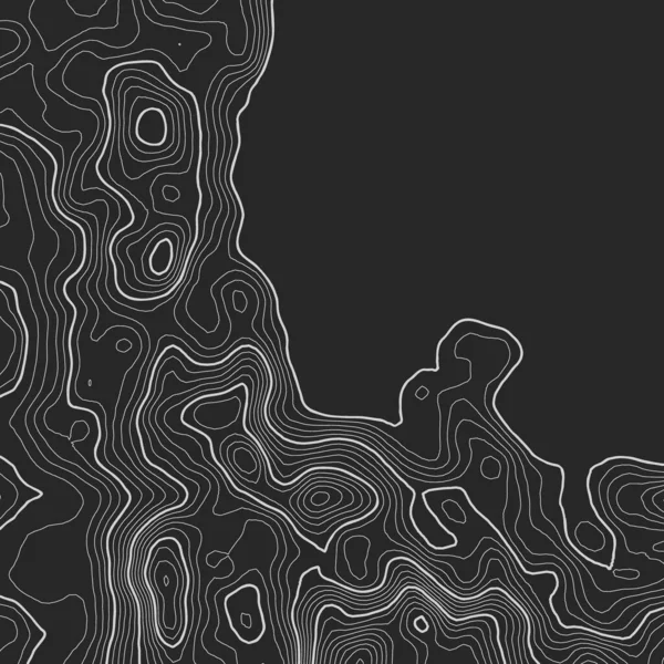 Fondo de mapa topográfico con espacio para copia. Línea topografía mapa contorno fondo, cuadrícula geográfica abstracta vector ilustración. Sendero de montaña sobre terreno . — Archivo Imágenes Vectoriales