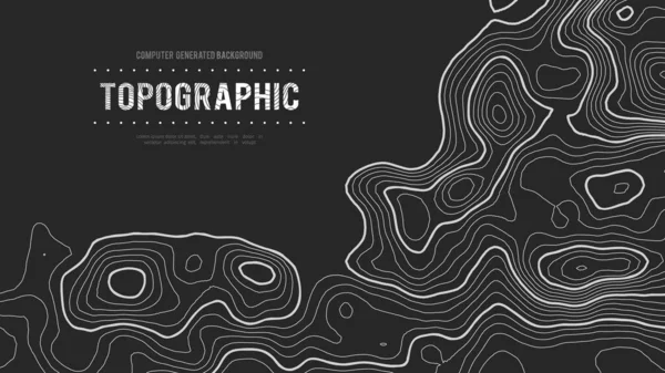 Šedá kontury vektorové topografie. Geografická horská topografická ilustrace. Topografický vzor textury. Mapa terénního vektoru. Výškové grafické linie výšky obrysu. Topografická mapa — Stockový vektor