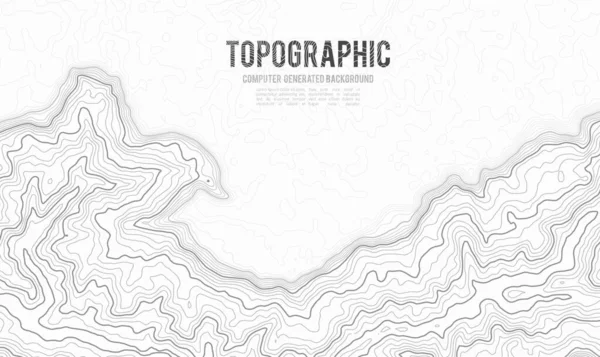 Topografia vetorial de contornos cinzentos. Ilustração vetorial de topografia de montanha geográfica. Textura de padrão topográfico. Mapa em terreno vetorial terrestre. Elevação linhas de altura de contorno gráfico. Mapa topográfico — Vetor de Stock