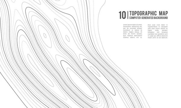 Topografia vetorial de contornos cinzentos. Ilustração vetorial de topografia de montanha geográfica. Textura de padrão topográfico. Mapa em terreno vetorial terrestre. Elevação linhas de altura de contorno gráfico. Mapa topográfico —  Vetores de Stock