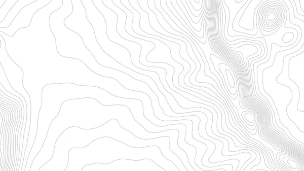 Topografia vetorial de contornos cinzentos. Ilustração vetorial de topografia de montanha geográfica. Textura de padrão topográfico. Mapa em terreno vetorial terrestre. Elevação linhas de altura de contorno gráfico. Mapa topográfico —  Vetores de Stock