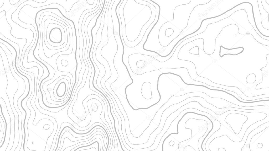 Grey contours vector topography. Geographic mountain topography vector illustration. Topographic pattern texture. Map on land vector terrain. Elevation graphic contour height lines. Topographic map