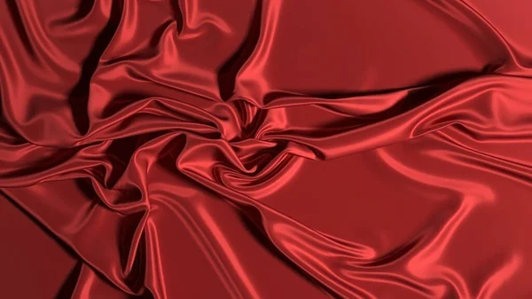 Abstraktní červené hedvábí pozadí. Červený textil luxusní abstraktní tapety. — Stock fotografie