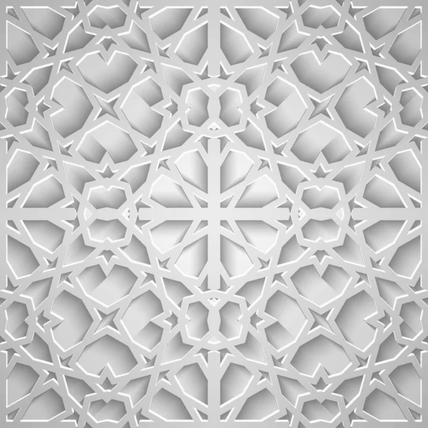 Исламский бесшовный рисунок со звездами. Векторный фон — стоковый вектор