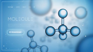 Molekül bilimi DNA sunumu. Kimyasal arka plan. Moleküler parçacıklar arka plan bileşik şablonu. Gen soyut ağı. EPS 10