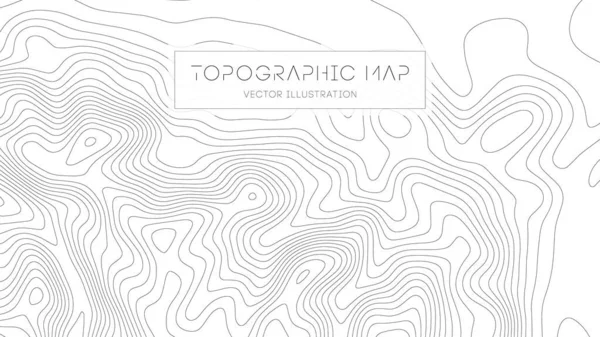 Topografische kaart op witte achtergrond. Topo kaart hoogtelijnen. Contourvector abstracte vectorillustratie. Geografische wereldtopografie. — Stockvector