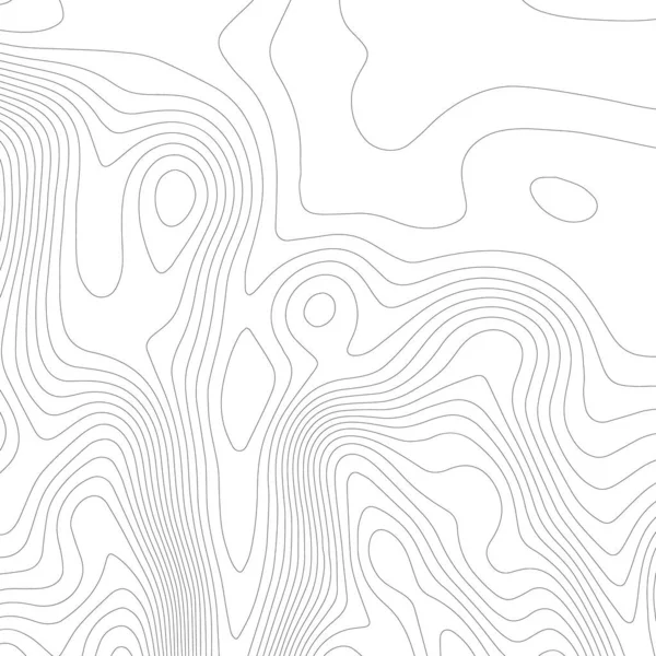 Vecteur de contour. Carte topographique sur fond blanc. Topo carte lignes d'élévation. Illustration vectorielle abstraite vectorielle du contour. Topographie géographique mondiale. — Image vectorielle
