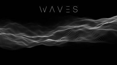 Veri teknolojisi soyut gelecek çizimi. 3 boyutlu müzik dalgalarıyla ses dalgaları. Büyük veri görselleştirmesi .