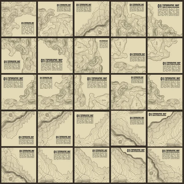 Graue Konturen vektorale Topographie. Geographische Vektorillustration der Bergtopographie. Topografische Musterstruktur. Karte auf Land Vektor Terrain. Höhengrafische Höhenlinien. Vektor-Set. — Stockvektor