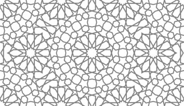 Arap desenli ramazan mübarek müslüman yıldız deseni basit. Çiçek kare tasarımı. İslami düzen geçmişi. Çember desenli İslami çiçek vektörü.