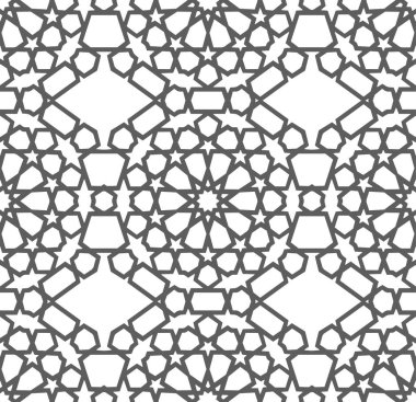 Arap desenli ramazan mübarek müslüman yıldız deseni basit. Çiçek kare tasarımı. İslami düzen geçmişi. Çember desenli İslami çiçek vektörü.