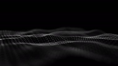 Bal peteği altıgen parlama ızgarası. Altıgen desenli dijital hücre fütüristik teknoloji tarzı. Altıgen dalgaları dikişsiz döngü. Dalgalanan yüzey canlandırması.