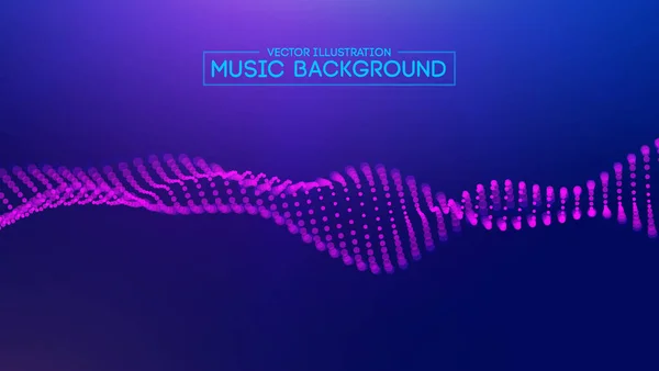 Lila Musik im Hintergrund. Abstrakter Hintergrund blau. Equalizer für Musik, der Schallwellen zeigt. Abbildung Eps 10. — Stockvektor