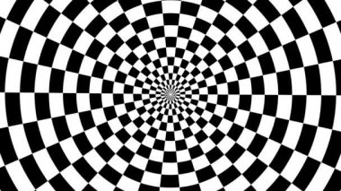 Optik illüzyon tüneli. Hipnoz kontrolörü 4k arkaplan. Optik illüzyon psikedelik arkaplan deseni.