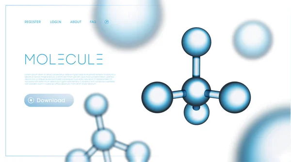 Moleculaire deeltjes achtergrond compounding template. Gene abstract netwerk. Molecule science dna presentatie. Chemische achtergrond. EPS 10 — Stockvector