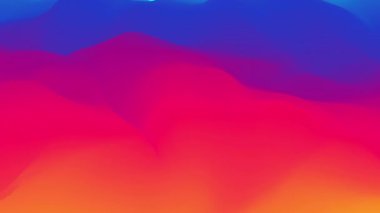 Kademeli dalgalı fon. 4k kusursuz döngü arka planı. Renkli neon 3d soyut gradyan. Mavi renkli sıvı sanat. Renkli neon ışık dalgasının canlı mavi hareket tasarımı.