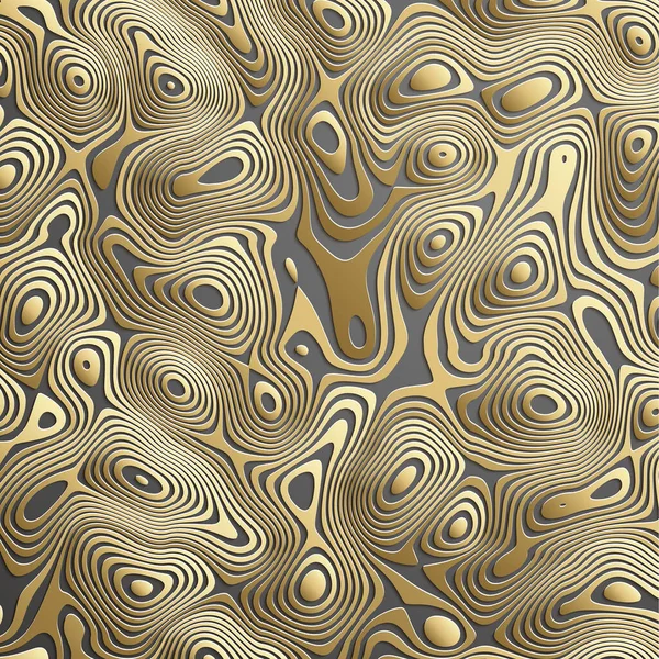 Luxe fond d'or. Consept ondulé paysage d'or de fond vectoriel d'or avec des lignes de gradient sur fond sombre . — Image vectorielle