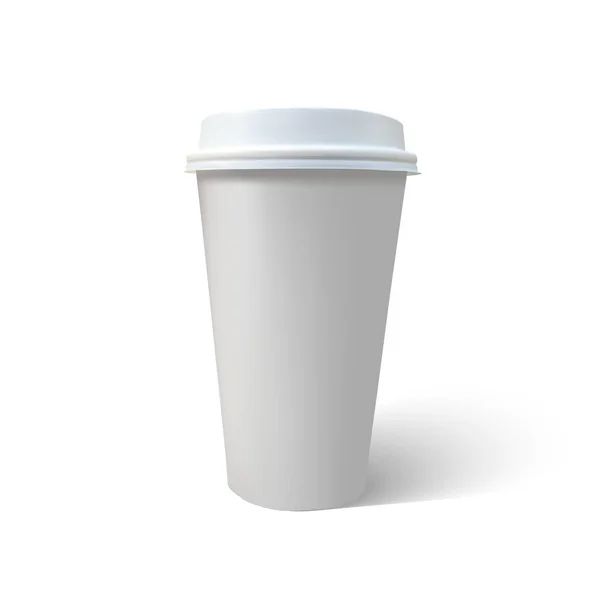 Coffee cup mock up isolated on white background. EPS 10 — Vector de stock