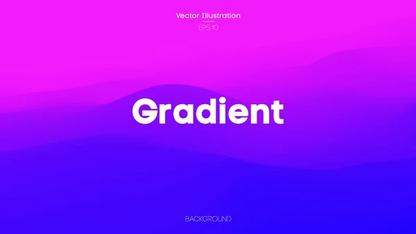 Paarse blauwe gradiënt golf. Neon gradiënt grafische kleur achtergrond. Vectorillustratie, — Stockvector