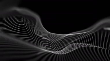 Dijital teknoloji animasyonu. Görüntü teknolojisi arka plan dijital dalga. Kusursuz döngü 4k.