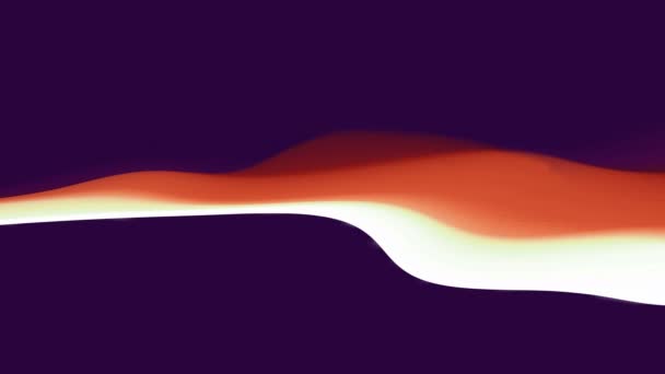 Vloeibare animatie van 3d oranje golf op blauwe achtergrond. Vloeibare vorm bewegende lus 4k. Abstracte animatie. — Stockvideo