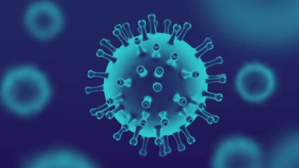 Corona virus pandemische medische wetenschap animatie. 4k naadloze lus. — Stockvideo