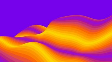 Renkli dalgalı, dikişsiz döngü 4K. Gökkuşağı arka plan sıvı mürekkebi.