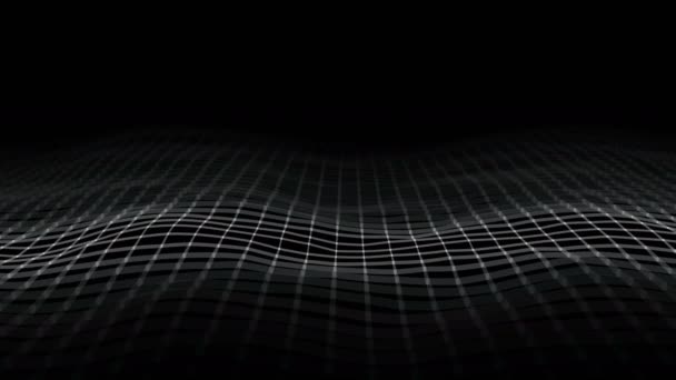 Animación de tecnología digital. Tecnología de desenfoque de fondo de onda digital. bucle inconsútil 4k. — Vídeos de Stock