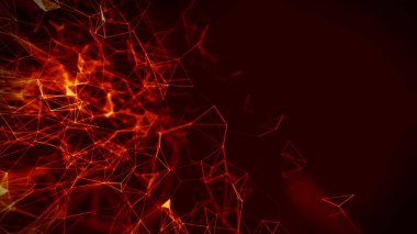 Soyut Ateş kırmızı Geometrik Arkaplan fütüristik teknoloji tarzı. Neon işareti. HUD elementi. Zarif. Büyük veri görselleştirmesi .