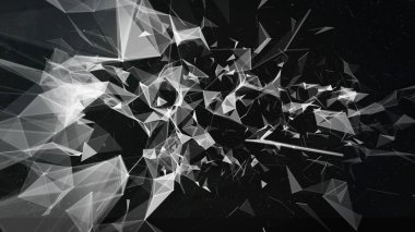 Arka plan 3D ızgara. Siber teknoloji Ai teknoloji kablo şebekesi fütüristik kablo şeması. Yapay zeka. Siber güvenlik arka plan illüstrasyonu