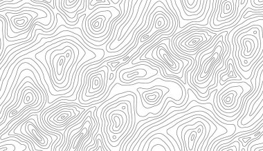 Kusursuz vektör topografik harita arkaplanı. Çizgi haritası kusursuz desen. Arazi üzerinde dağ yürüyüşü patikası. İçerik arkaplan coğrafi ızgarası.