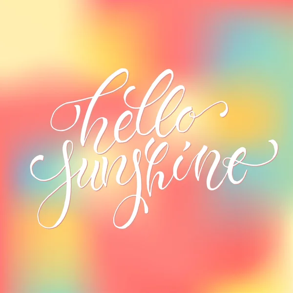 Hallo Sunshine kaart sjabloon — Stockvector