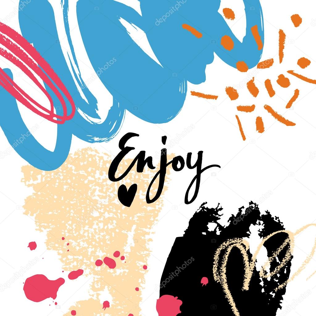creative universal card with lettering stock vector