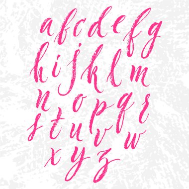 calligraphic latin alphabet. clipart
